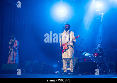 Maribor, Slowenien. 26 Juni, 2019. Tuareg Sänger und Gitarrist Bombino (Omara" Bombino" Moctar) gesehen wird, die auf der Bühne des Festival Fastenzeit Fastenzeit Festival ist das größte Musikfestival in Slowenien. Jeden Sommer von 1993 es ist Hosting Musiker und Künstler aus der ganzen Welt. Credit: SOPA Images Limited/Alamy leben Nachrichten Stockfoto