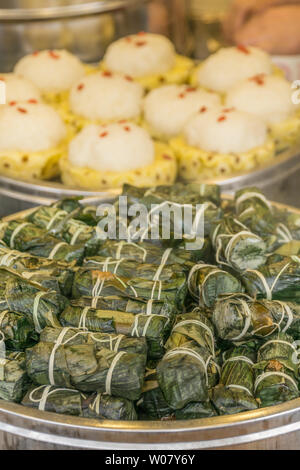 Close-up Snack Zongzi Reis in Chengdu, Sichuan, China Stockfoto