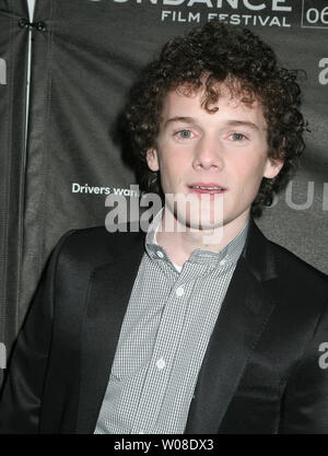 Anton Yelchin kommt bei der Premiere von "Alpha Dog" an der Eccles Zentrum für Sundance 06. Am 26. Januar 2006 in Park City, Utah. (UPI Foto/Roger Wong) Stockfoto