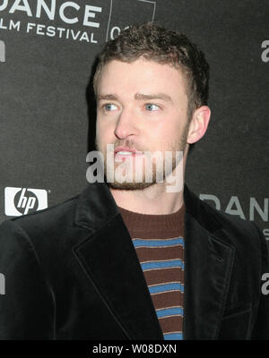 Justine Timberlake kommt bei der Premiere von "Alpha Dog" an der Eccles Zentrum für Sundance 06. Am 26. Januar 2006 in Park City, Utah. (UPI Foto/Roger Wong) Stockfoto