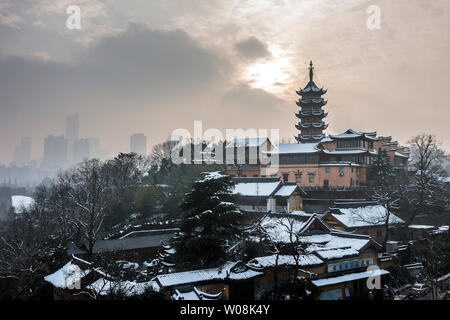 Snowscape, der Bilder einstellen. Stockfoto