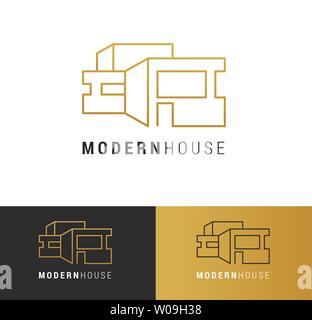 Immobilien logo, Bebauung, der Logos, Symbole und Elemente einstellen Stock Vektor
