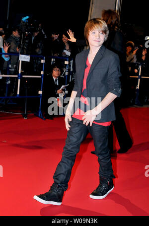 Kind Schauspieler Dakota Goyo besucht die Japan Premiere für den Film "Real Steel" in Tokio, Japan, am 29. November 2011. Der Film wird am 9. Dezember in Japan. UPI/Keizo Mori Stockfoto