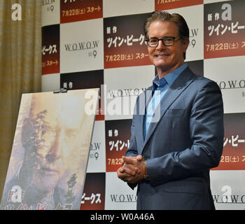 Schauspieler Kyle MacLachlan besucht eine Pressekonferenz für das TV-Drama "Twin Peaks: Die Rückkehr" in Tokio, Japan am 12. Juli 2017. Dieses dorama Serie ist Sendung durch Kanal 'WOWOW' am 22. Juli in Japan. Foto von keizo Mori/UPI Stockfoto