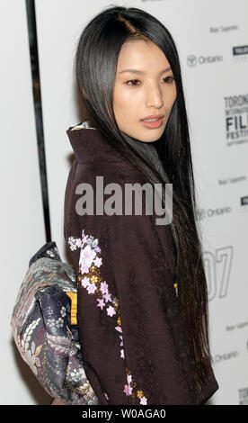 Die japanische Schauspielerin Sei Aschina kommt für das Toronto International Film Festival Premiere des ilk' an der Elgin Theatre in Toronto, Kanada, am 11. September 2007. (UPI Foto/Christine Kauen) Stockfoto