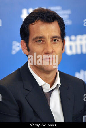 Schauspieler Clive Owen besucht das Toronto International Film Festival Pressekonferenz für "Vertrauenswürdigkeit" im Hyatt Regency Hotel in Toronto, Kanada, am 11. September 2010. UPI/Christine Kauen Stockfoto