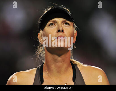 Russlands Maria Sharapova besiegt Serbien Bojana Jovanovski 6-1, 7-5 in Rogers Schale singles Aktion in der Rexall Mitte in Toronto, Kanada, am 10. August 2011. UPI/Christine Kauen Stockfoto