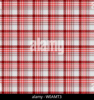 Tartan Muster in Rot und Weiß. Textur für Plaid, Tischdecken, Kleidung, Hemden, Kleider, papier, Bettwäsche, Bettdecken, Steppdecken und andere textile Produkt Stock Vektor
