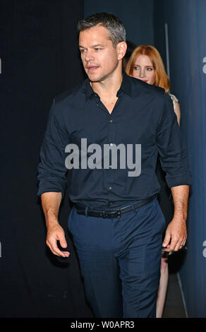 Matt Damon kommt für das Toronto International Film Festival Fotoshooting für "Mars" bei TIFF Bell Lightbox in Toronto, Kanada, am 11. September 2015. Foto von Christine Kauen/UPI Stockfoto