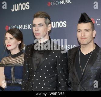 Marianas Graben ankommen auf dem roten Teppich an der JUNO Broadcast Awards 2018 in Vancouver, British Columbia, 25. März 2018. Foto von Heinz Ruckemann/UPI Stockfoto