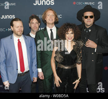 Arcade Fire ankommen auf dem roten Teppich an der JUNO Broadcast Awards 2018 in Vancouver, British Columbia, 25. März 2018. Foto von Heinz Ruckemann/UPI Stockfoto