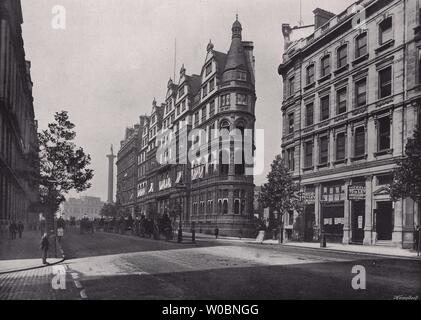 Northumberland Avenue - Die konstitutionelle Club. London 1896 alten, antiken Drucken Stockfoto