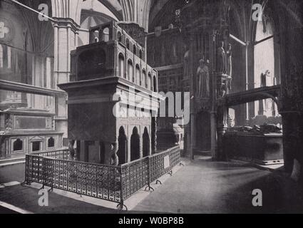 Westminster Abbey - Das Grab von Edward dem Bekenner. London 1896 alten Drucken Stockfoto