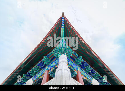 Eaves Schaufel arch von Konfuzius Tempel in Suixi County, Provinz Guangdong Stockfoto