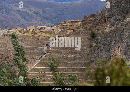 Inka Watana archäologische Stätte in Cusco, Sacred Valley, Peru, Südamerika Stockfoto