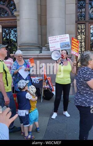 Glasgow, UK. 27 Juni, 2019. Eine öffentliche Vorführung in der Stadt Kammern für das Speichern der Winter Gardens Glasgow, Schottland. Credit: Pawel Pietraszewski/Alamy leben Nachrichten Stockfoto