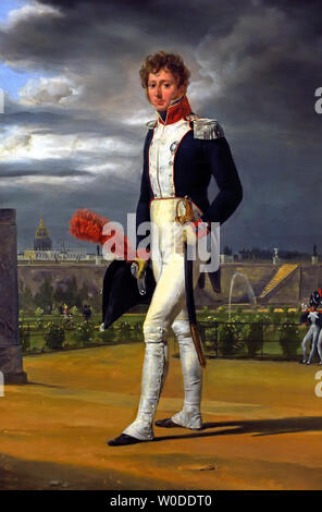 Portrait de Philippe-Balthazar Lenoir (1785-1867), collectionneur et Ami de l'artiste en Tenue d'officier de la garde nationale 1814 Emile-Jean - Horace Vernet 1789 - 1863, Frankreich, Französisch, Stockfoto