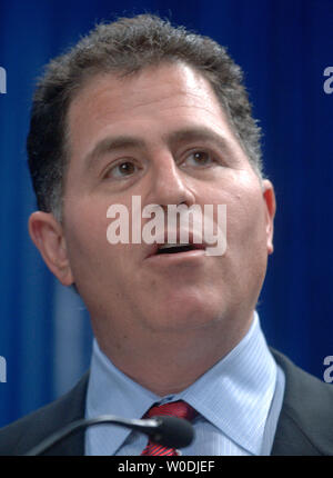 Chairman und CEO von Dell Inc. Michael Dell spricht auf eine Spende Zeremonie am Smithsonian Institut in Washington am 9. Mai 2007. Dell Inc. spendete eine Sammlung von Materialien über die Geschichte des Unternehmens, einschließlich Computern, zurückgehend bis 1985, der Smithsonian nationalen Museum der amerikanischen Geschichte. (UPI Foto/Kevin Dietsch) Stockfoto