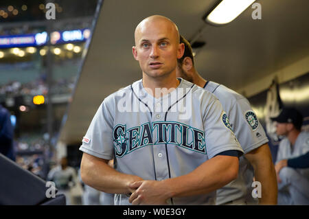 Juni 25, 2019: Seattle Mariners dritter Basisspieler Kyle Seager #15 Während der Major League Baseball Spiel zwischen den Milwaukee Brewers und die Seattle Mariners am Miller Park in Milwaukee, WI. John Fisher/CSM Stockfoto