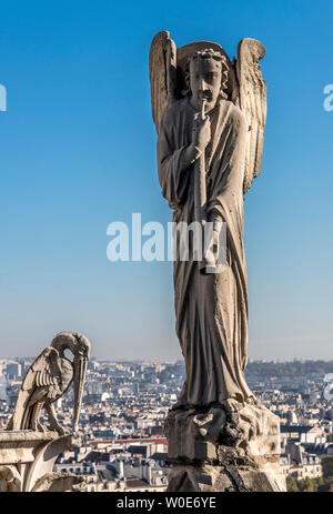 Frankreich, Paris, 4. Arrondissement, Ile de la Cité, Kathedrale Notre-Dame, geschnitzte Engel Stockfoto