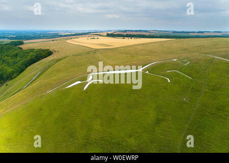 Vereinigtes Königreich, England. Oxfordshire. Die prähistorischen Uffington White Horse Stockfoto
