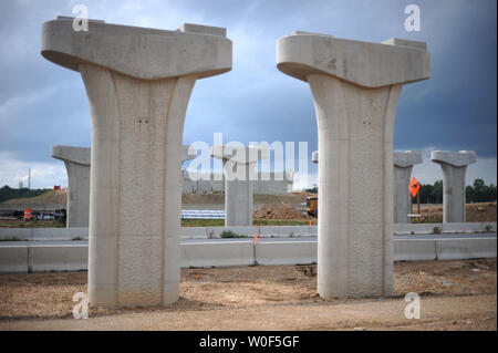 Die MD-Rt. 200, Intercounty Connector, Baustelle in der Nähe der Autobahn 95 ist in Maryland am 2. August 2009 gesehen. Das Konjunkturpaket hat erlaubt, sich auch weiterhin für den Transport solcher Projekte beginnen. UPI/Kevin Dietsch Stockfoto