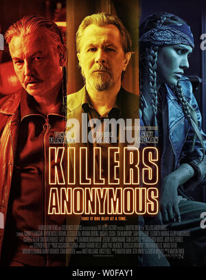 Mörder anonyme, Poster, von links: Tommy Flanagan, Gary Oldman, Jessica Alba, 2019. © lionsgate/courtesy Everett Collection