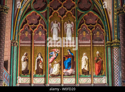 Frankreich, Bordeaux, die Kathedrale Saint-André, Kapelle des Karmel, bemalte Figuren des 19. Jahrhunderts (UNESCO Welterbe) Saint James Weg Stockfoto