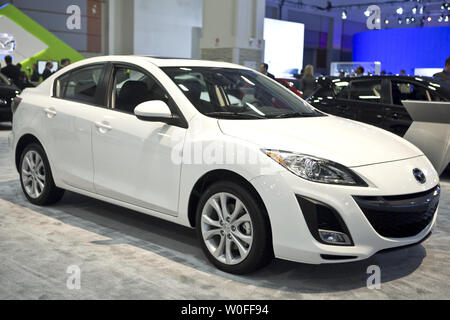 Der Mazda3 ist an der Washington Auto Show in Washington am 26. Januar 2010 vorgestellt. UPI/Madeline Marshall Stockfoto