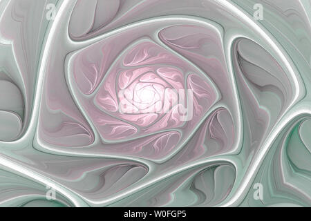 Abstrakte vielfarbige Abbildung auf einem hellen Hintergrund. Hintergrund Design. Spirale, curl Stockfoto