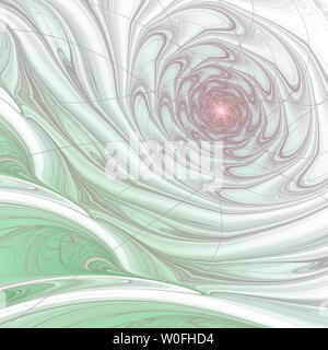Abstrakte vielfarbige Abbildung auf einem hellen Hintergrund. Hintergrund Design. Spirale, curl Stockfoto
