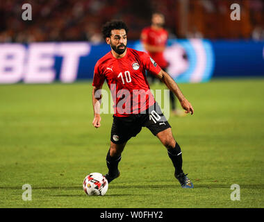 Mohamed Salah Mahrous Ghaly in Ägypten während der 2019 Afrika Cup der Nationen Übereinstimmung zwischen Ägypten und der DR Kongo im Cairo International Stadium in Kairo, Ägypten am 26. Juni 2019. Stockfoto