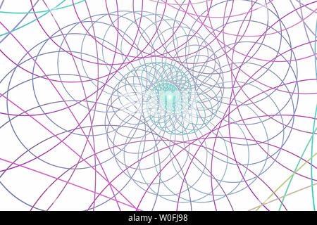 Abstrakte vielfarbige Abbildung auf einem hellen Hintergrund. Hintergrund Design. Spirale, curl Stockfoto