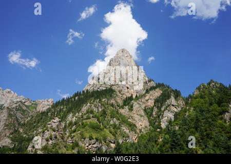 Die schöne Landschaft der Grashang Berggipfel - Zagana Mountain Scenic Area, Tibei County in der Provinz Gansu Stockfoto