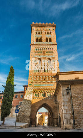 Torre de San Martin, Mudejar Turm, 13. Jahrhundert, in Huesca, Aragón, Spanien Stockfoto