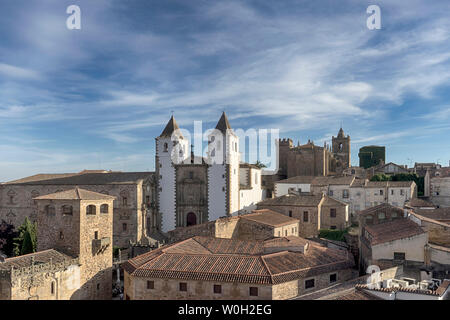 Mittelalterliche Stadt Cáceres in der Region Extremadura, Spanien Stockfoto