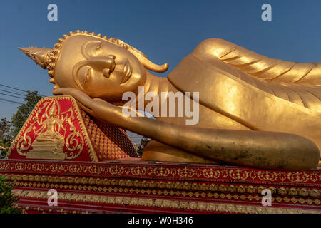 Pha That Luang Temple, Vientiane, Laos, Indochina, Südostasien, Asien Stockfoto