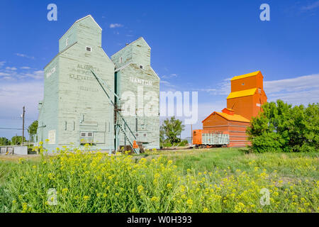 Erbe Korn Terminals, Nanton, Alberta, Kanada Stockfoto