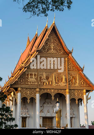 Pha That Luang Temple, Vientiane, Laos, Indochina, Südostasien, Asien Stockfoto