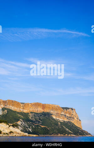 Kap Canaille bei Dämmerung, Cassis, Bouches-du-Rhone, Frankreich Stockfoto