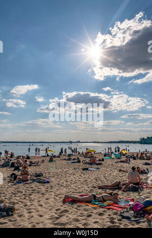 Strandbad Müggelsee, Sommer 2019, Berlin Köpenik, Deutschland Stockfoto