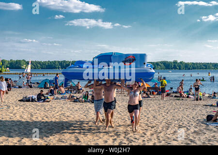 Strandbad Müggelsee, Sommer 2019, Berlin Köpenik, Deutschland Stockfoto