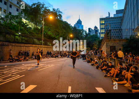 Hongkong - 27. Juni 2019: Hongkong 27. Juni Protest zum Justizministerium. Stockfoto