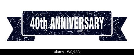 40. Jahrestag grunge Band. 40-jähriges Jubiläum. 40. Jahrestag banner Stock Vektor