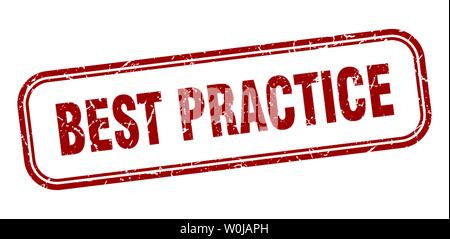 Best practice Stempel. best practice Square grunge unterzeichnen. best practice Stock Vektor