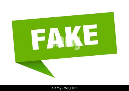 Fake Sprechblase. Gefälschte unterzeichnen. fake Banner Stock Vektor