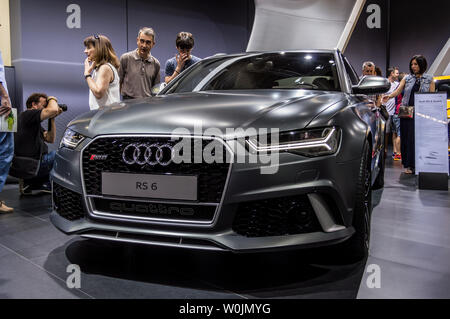 Audi RS6 Automobil Messe in Barcelona, Katalonien, Spanien. Stockfoto