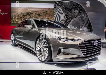 Audi A7 Automobil Messe in Barcelona, Katalonien, Spanien. Stockfoto