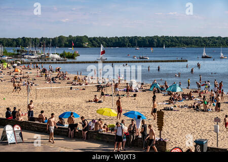 Strandbad Müggelsee, Sommer 2019, Berlin Köpenik, Deutschland Stockfoto