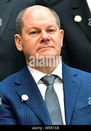 Olaf Scholz, Bundesminister für Finanzen, beteiligt sich an der G-20-Gruppe Foto bei dem Internationalen Währungsfonds (IWF) und Weltbank Frühjahrstagung in Washington, D.C. am 20. April 2018. Foto von Kevin Dietsch/UPI Stockfoto